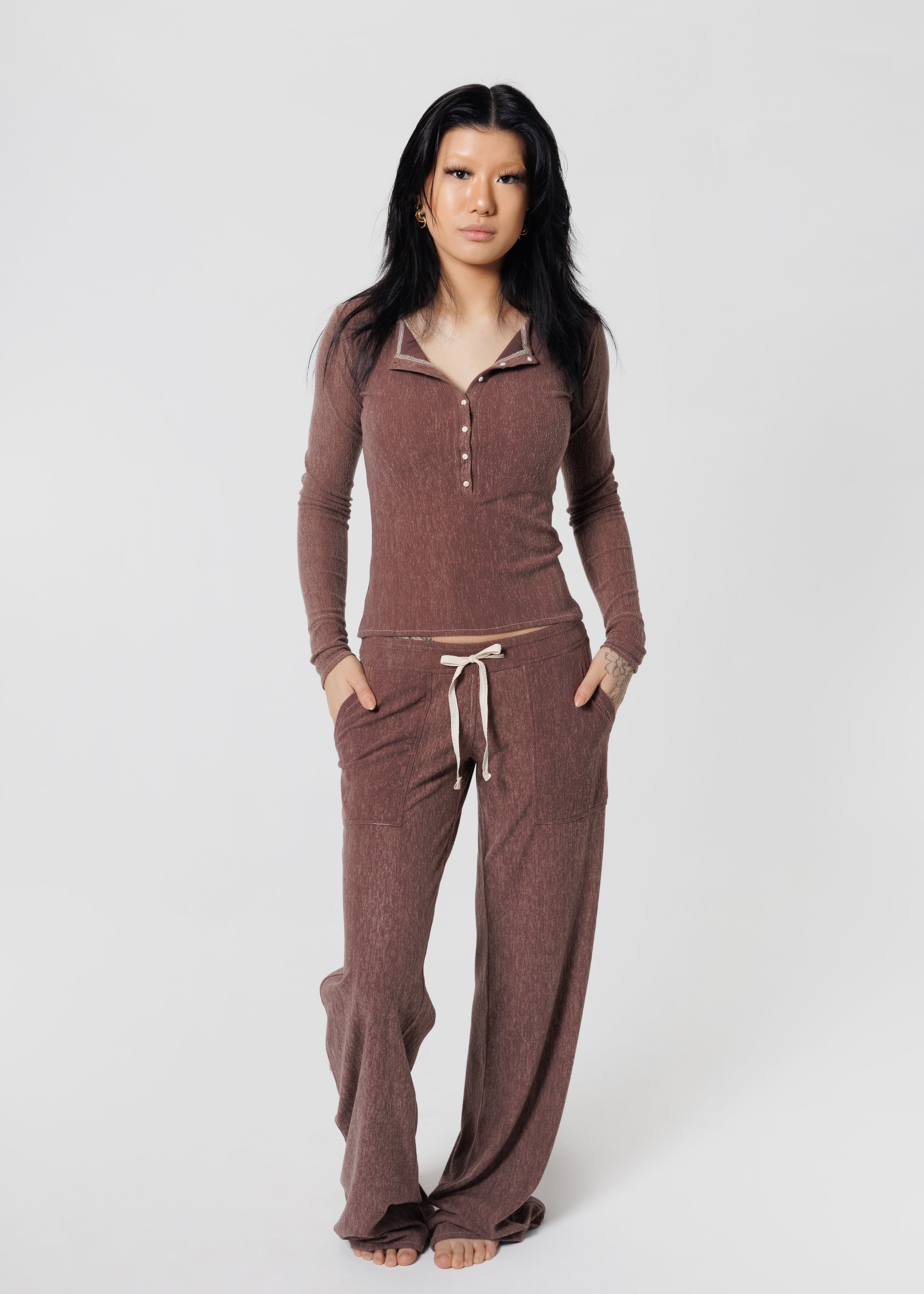 KOKOA BROWN REVERSIBLE PANTS – Koraé