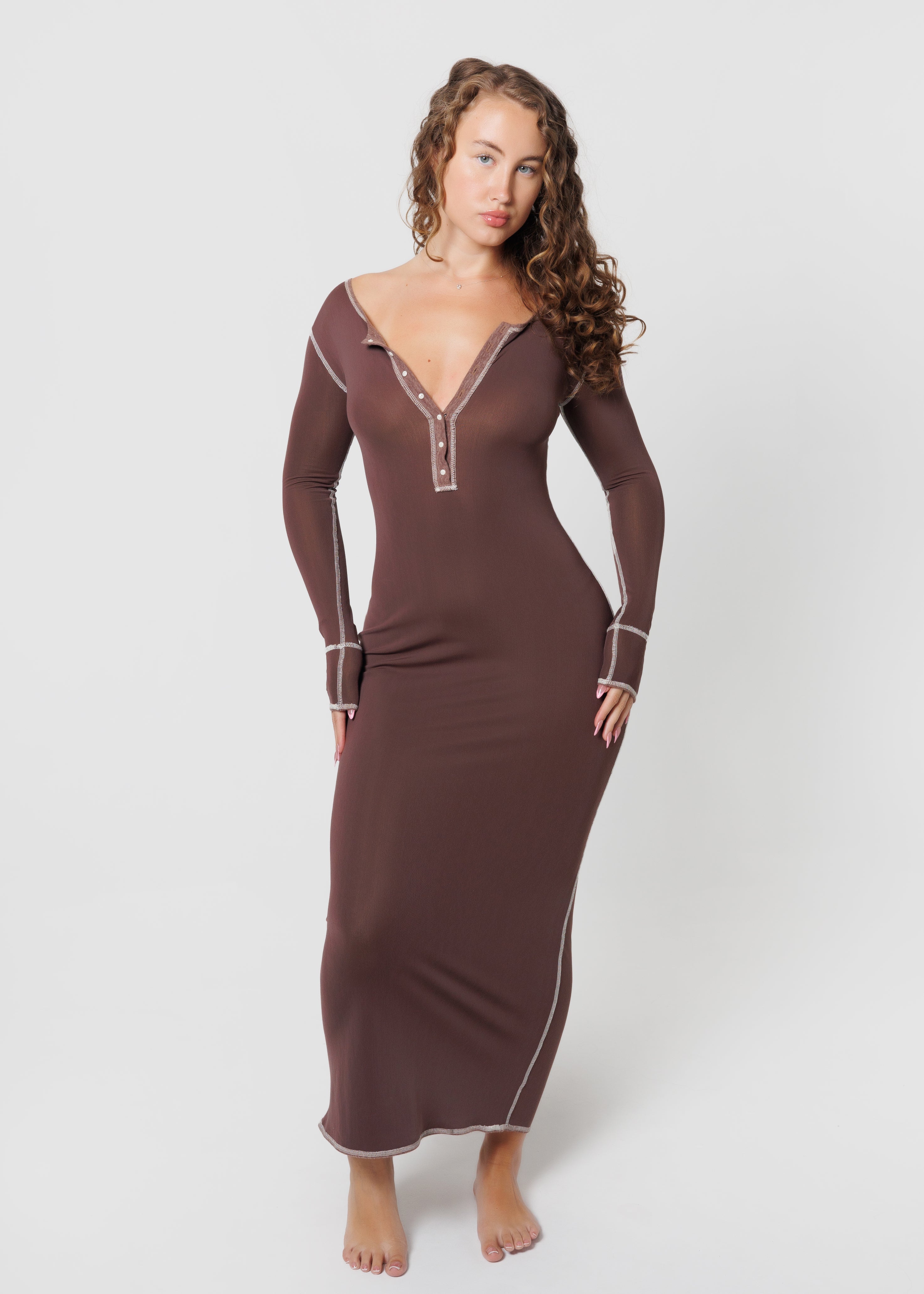 KOKOA BROWN REVERSIBLE DRESS Kora KOKOA BROWN REVERSIBLE DRESS Kora