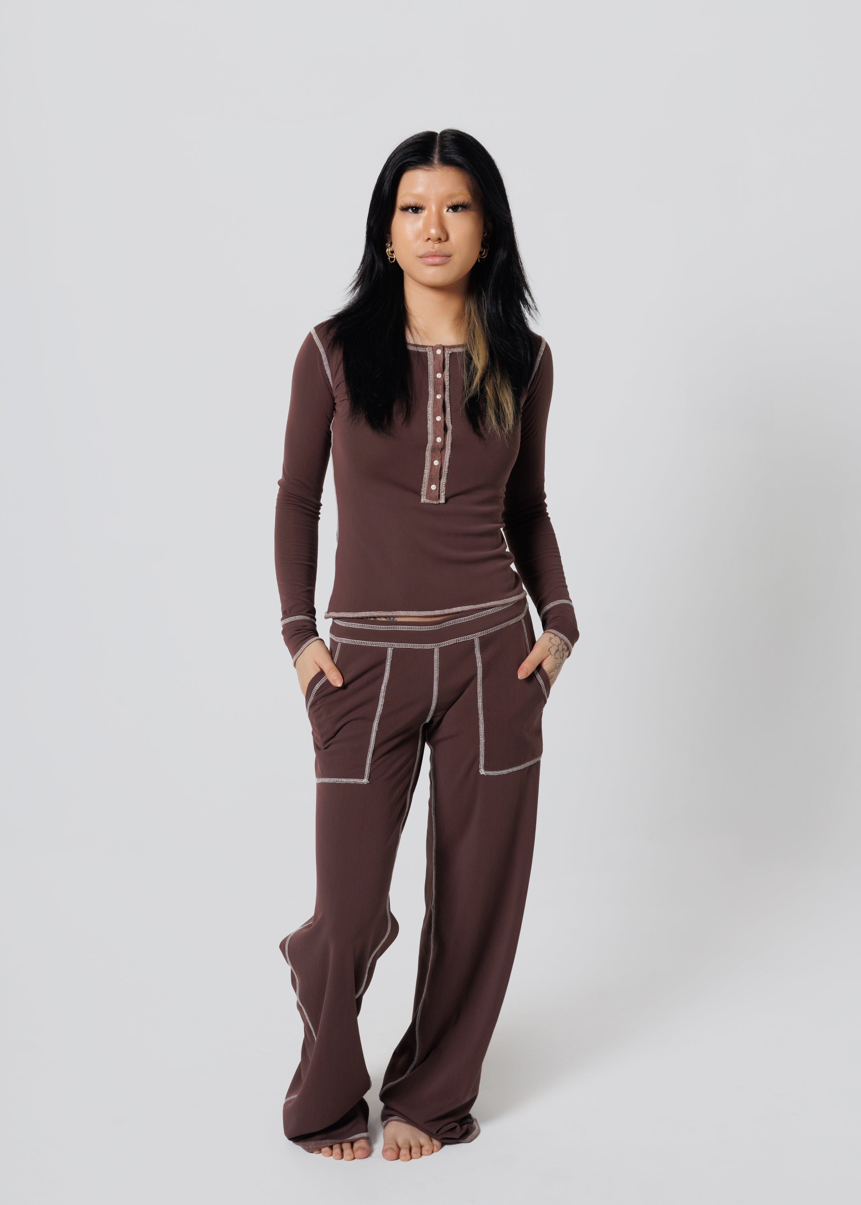 KOKOA BROWN REVERSIBLE PANTS – Koraé