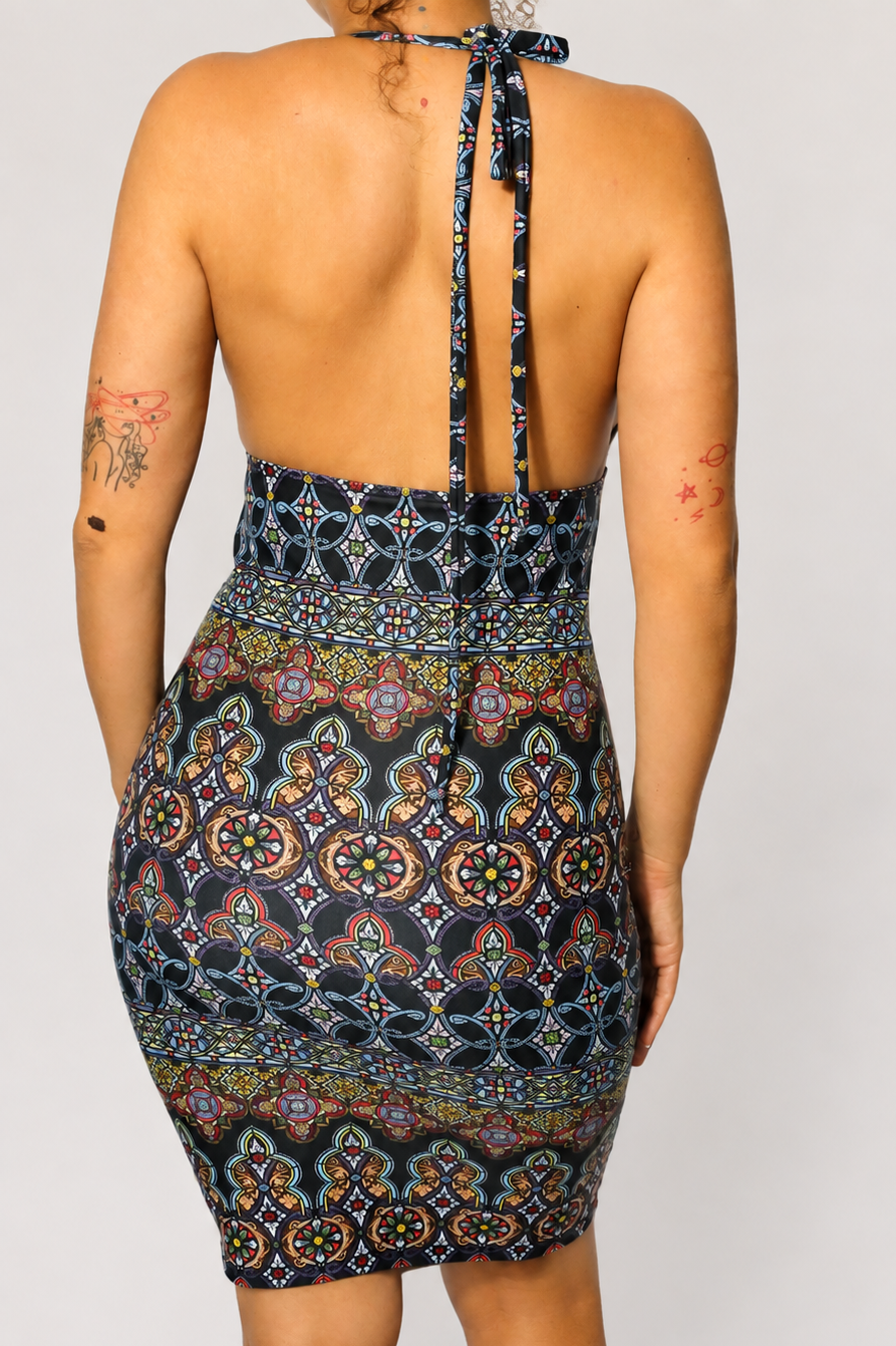 Kaleidoscope Halter Dress