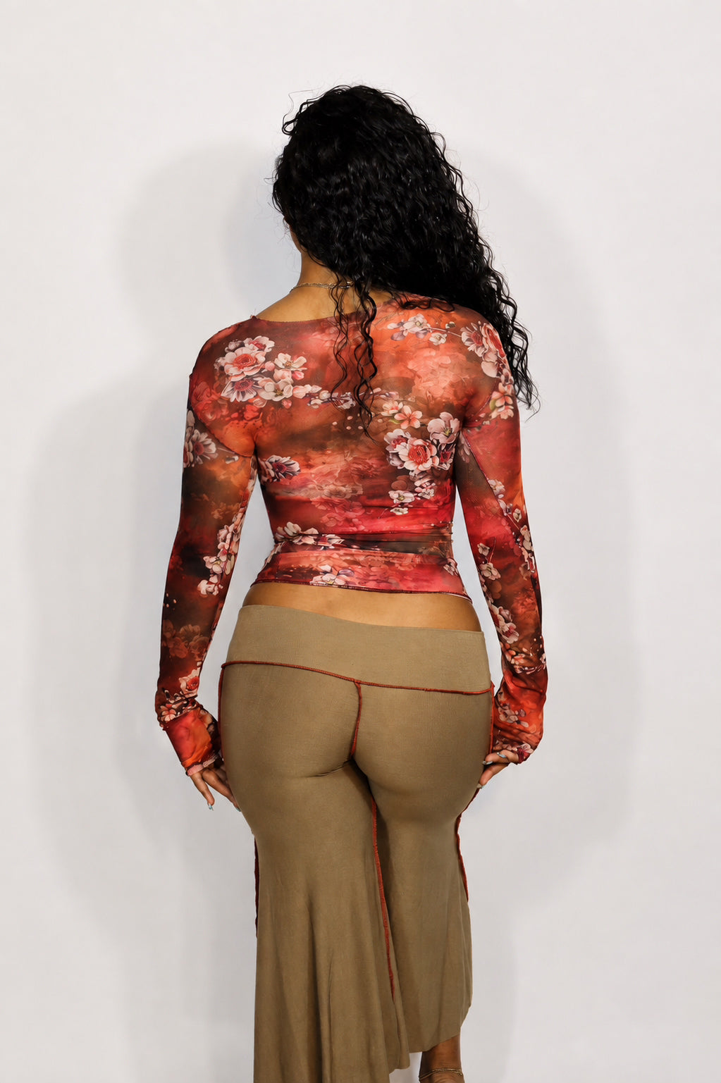 Endless Summer Floral Mesh Long Sleeve