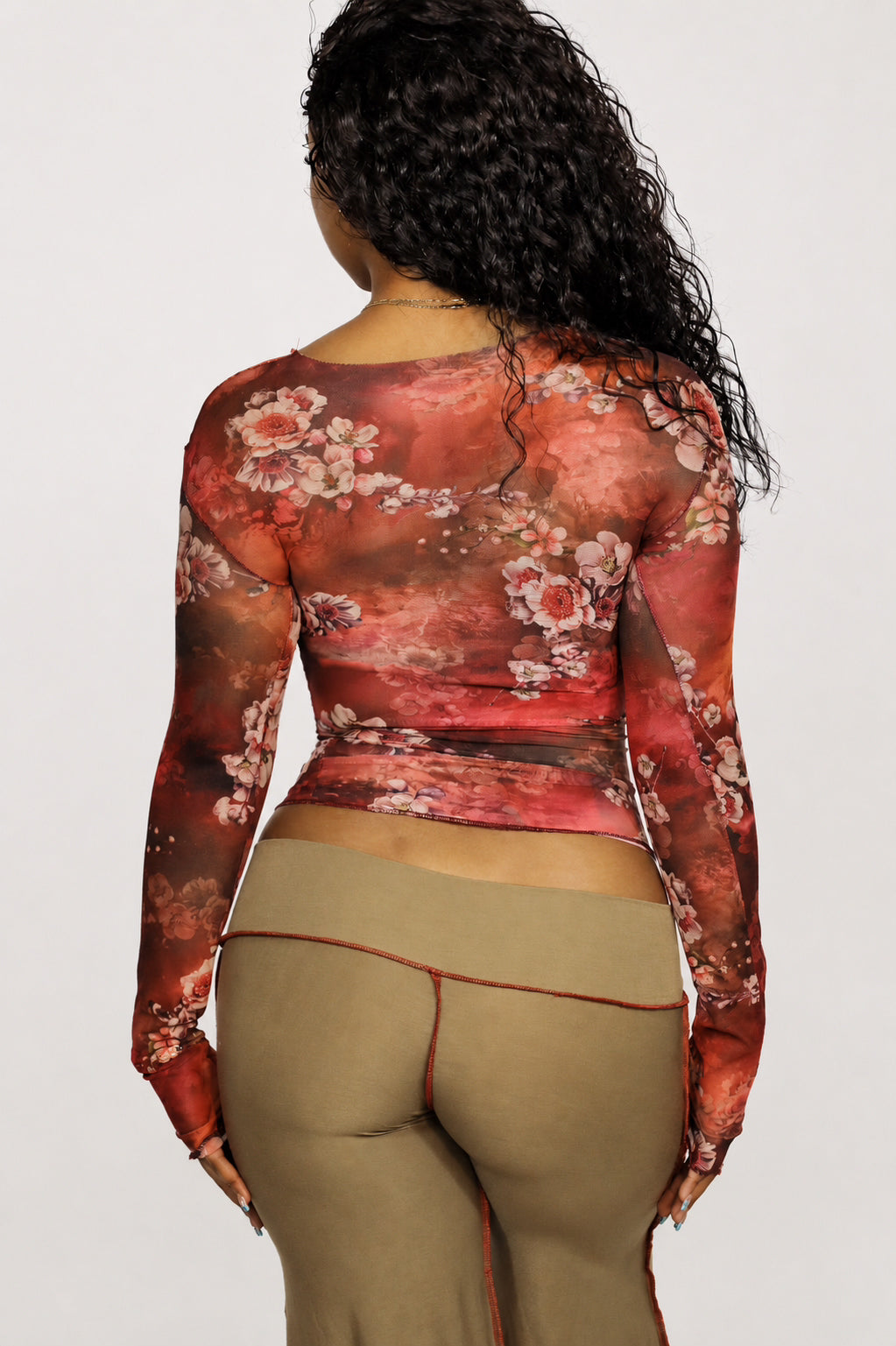 Endless Summer Floral Mesh Long Sleeve